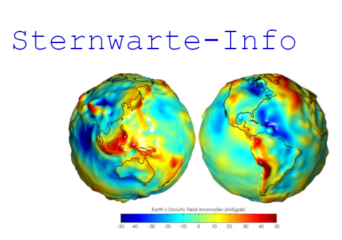 Bild 1 Zwei Ansichten der Erde ohne Wasser an Oberfläche