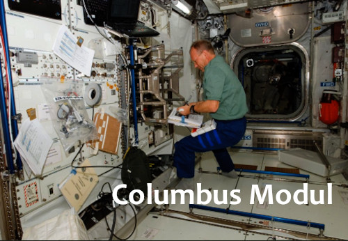 Blick Raumfahrer Hans Schlegel im Columbus-Modul