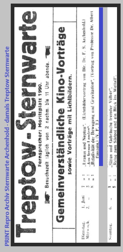 Repro zeigt Programm Flyer von 1915 - Ausschnitte