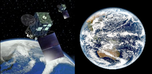 Grafik Hersteller und Japans Wettersatellit Sonnenblume Bild Pazifik 2017