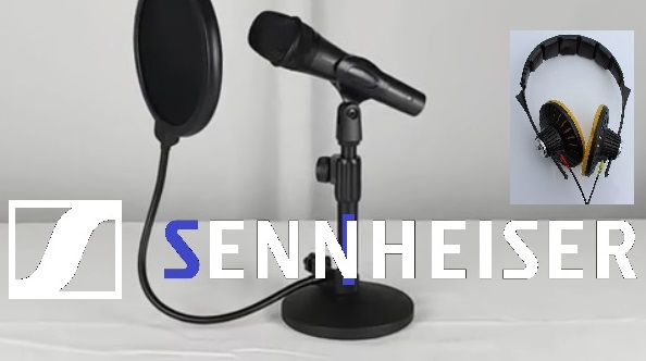 Foto Mikrofon und Senheiser Kopfhörer